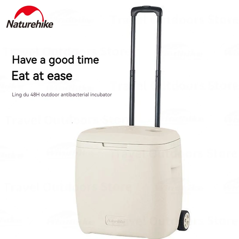 Naturehike Lingdu48H Outdoor Portable Refrigerator Ice Bucket 28/38L Big Capacity Camping Trolley Cooler Box Insulated Container