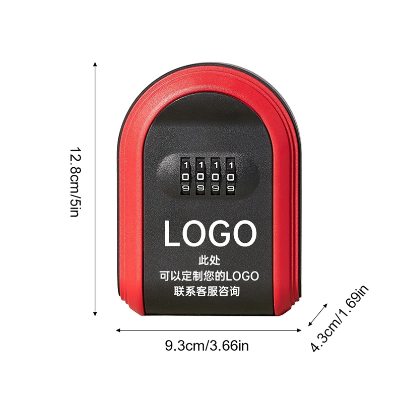 Almacenamiento de llaves de montaje en pared, caja de seguridad secreta, organizador, combinación de 4 dígitos, contraseña, código de seguridad, sin llave, hogar