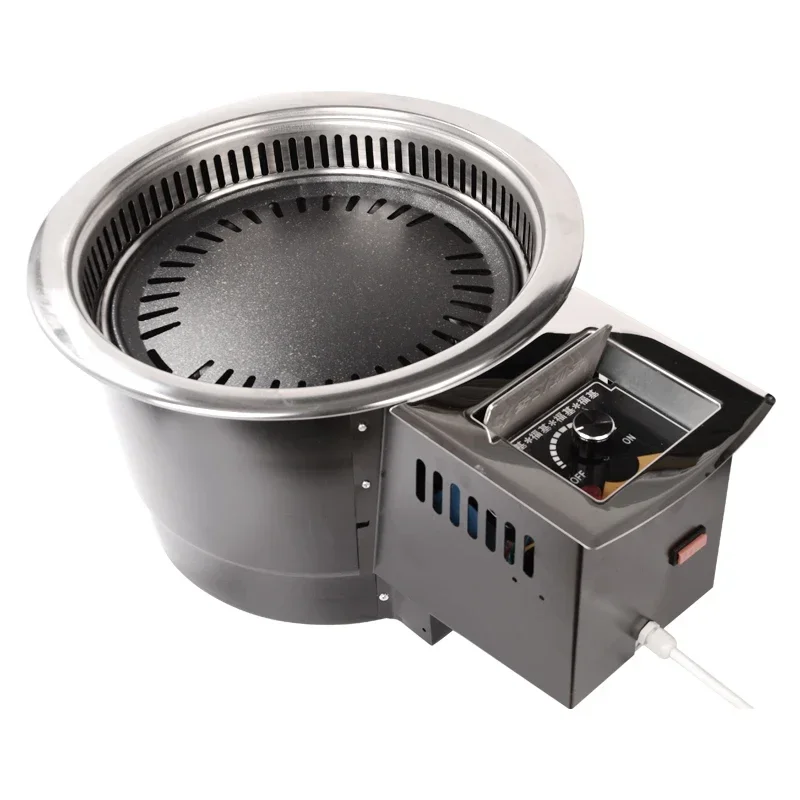 Korean Style Smokeless Barbecue Oven Commercial Self-Smoking Charcoal Barbecue Oven Indoor Inlaid Environmental