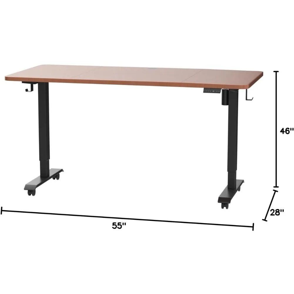 Bureau électrique sur pied, 55x28, réglable en bateau, recommandé, bureau à domicile