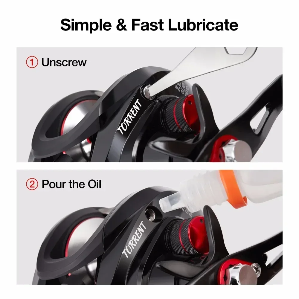 Piscifun トーチュン ベイトキャスティング リール 8.1kg カーボン ドラッグ 7.1:1/5.3:1 磁気ブレーキ システム淡水釣りリール ロープロファイル デザイン