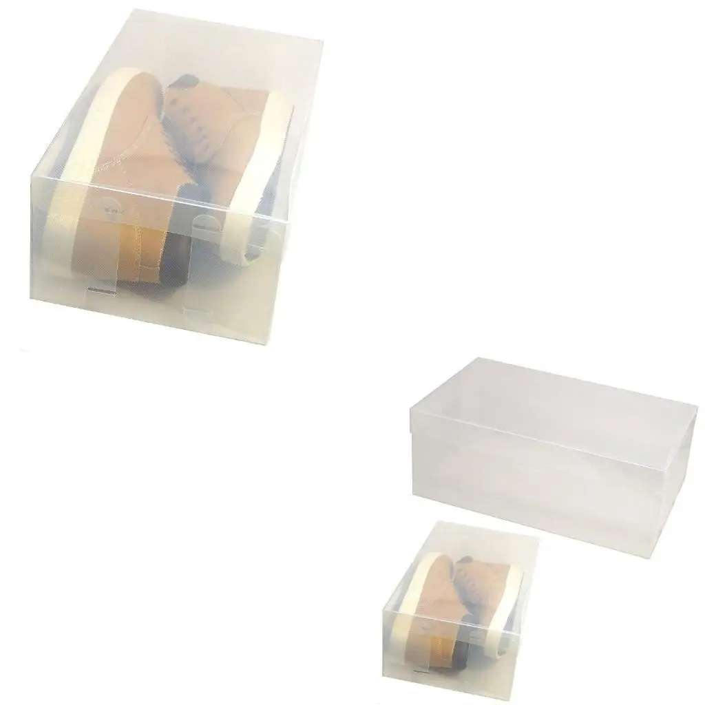 Practical Clear Shoe Bins Transparent Rectangle Shoe Storage Boxes
