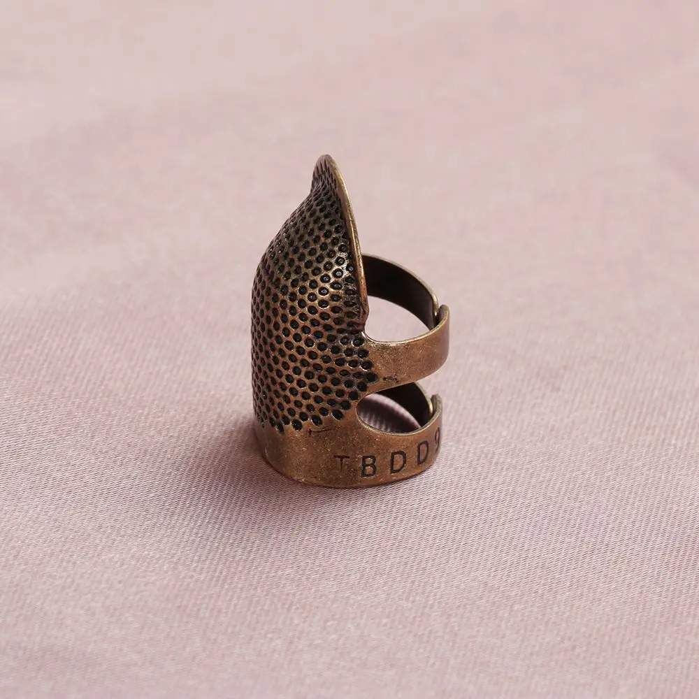 Home DIY Crafts Handworking Sewing Accessories Needle Thimble Antique Ring Finger Protector Metal