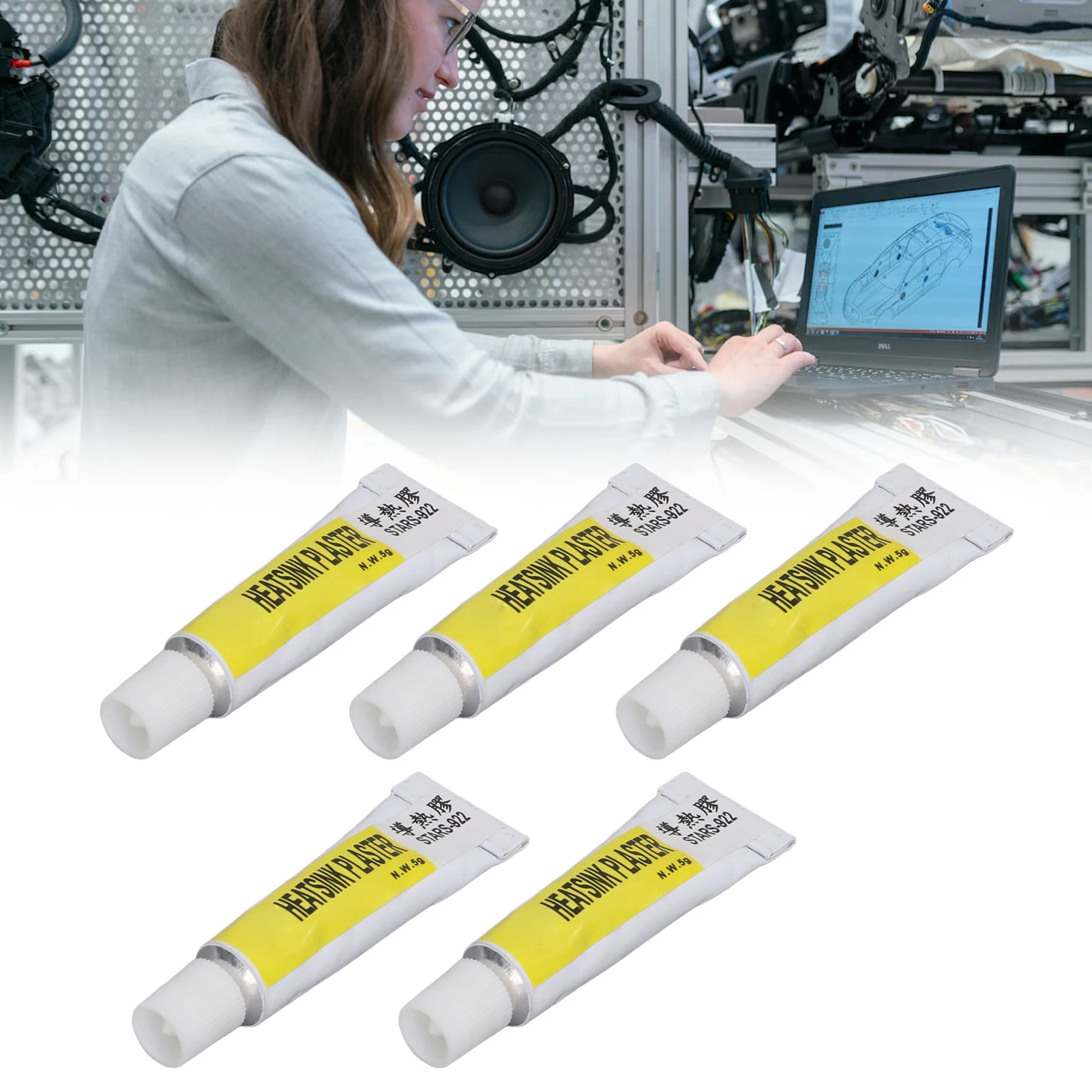 5PCS CPU Thermal Paste 300℃ Heat Resistant Insulated Thermal Silicone Grease for 3D Printer CPU Thermal Paste Thermal Compound