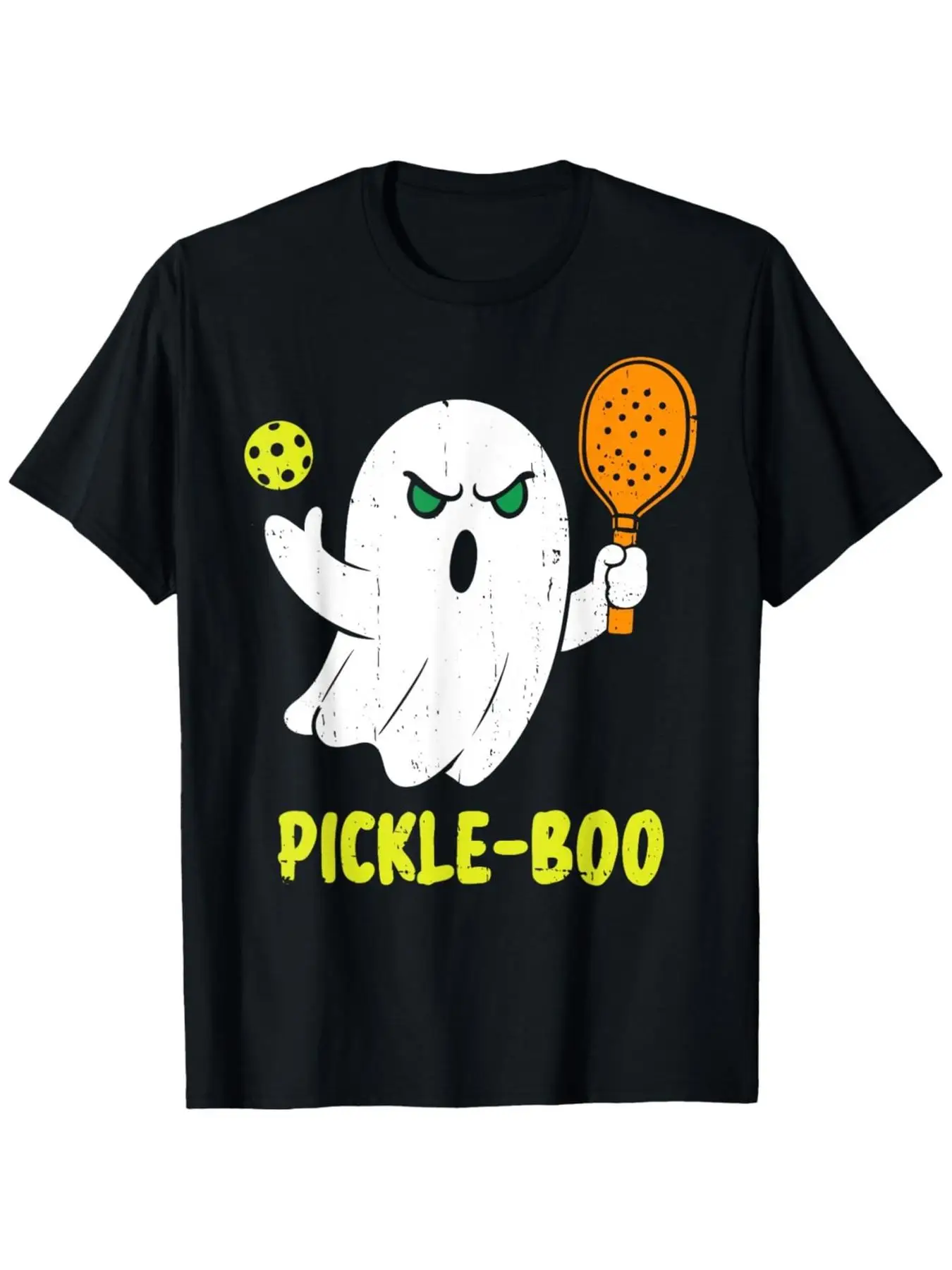 Halloween-Themed Pickleball Shirt Featuring a Ghost Design, Suitable for Both Men And Women. This Casual Short-Sleeve Tee Offers