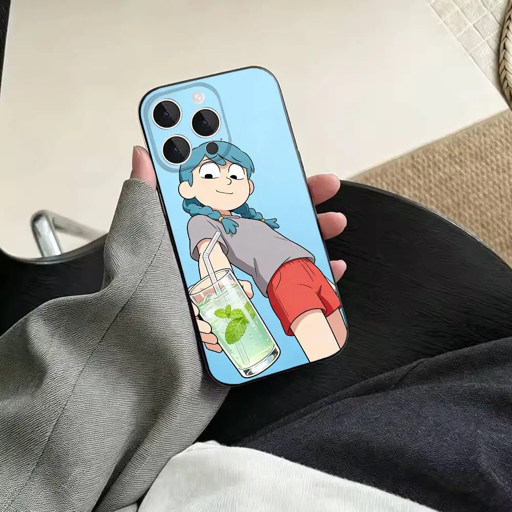 Hot H-Hilda Girl Lovely Shockproof Soft Black Cell Phone Cover, Fit for iPhone 11,12,13,14,15,16,17,Pro,Max,Plus,X,XS,SE4,Mini