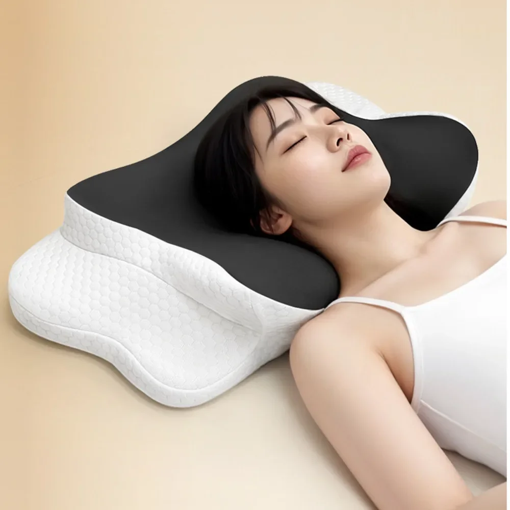 Zero Deep For Side Sleepers Cervical Pressure Relief Aid Ergonomic memory foam pillow Contoured For Pain Relief Comfortable