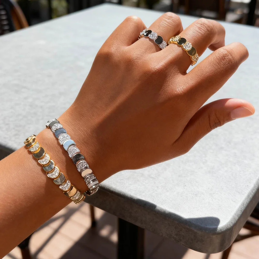 2026 Hight Quality Classic Fashion Luxurious Round Finger Ring Bling Cubic Zirconia Women Girl Simple Fine Jewelry Gifts