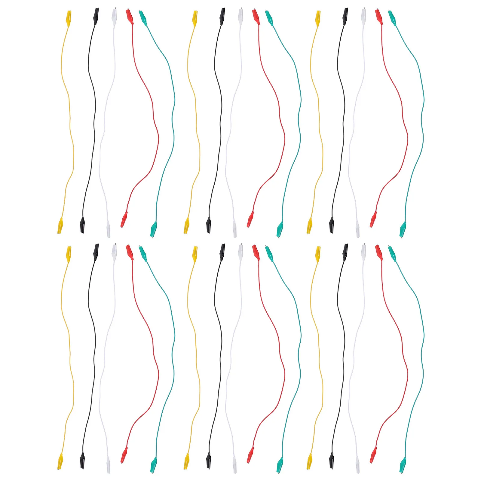30Pcs Insulated Alligator Clip Leads Double Ended Jumper Cables Electrical Testing Clips Circuit Test 19.69in Clip Cord Wires