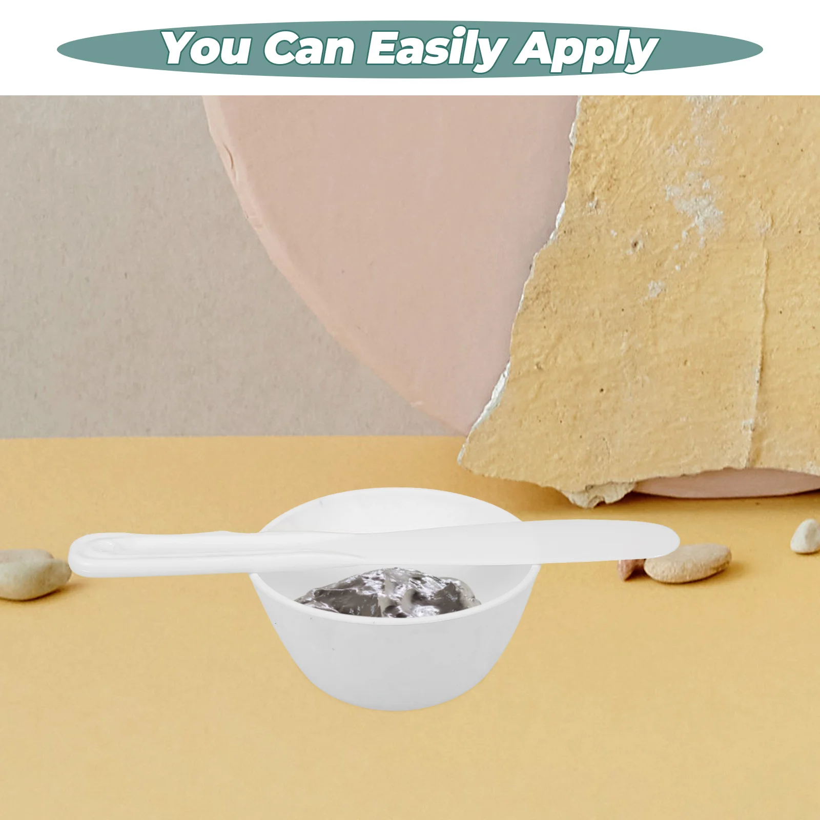 1 Juego de tazón para mezclar mascarillas faciales, juego de herramientas de máscara DIY de silicona para una fácil aplicación de cuidado de la piel y preparación de aceite para el cabello