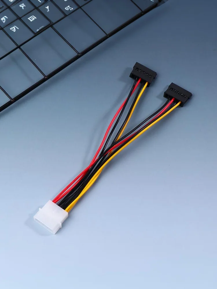 Câble d'alimentation IDE Molex 4 broches vers 2 X SATA, séparateur Serial ATA Y, pilote dur, double rallonge, connecteur adaptateur
