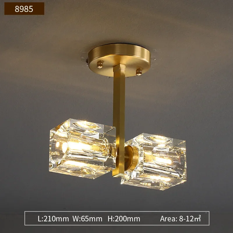 معلقة الذهب كريستال الثريا النحاس مصباح لغرفة النوم مرحاض الحمام الفاخرة الشمعدانات أضواء مرآة الجدار ضوء الممر #3