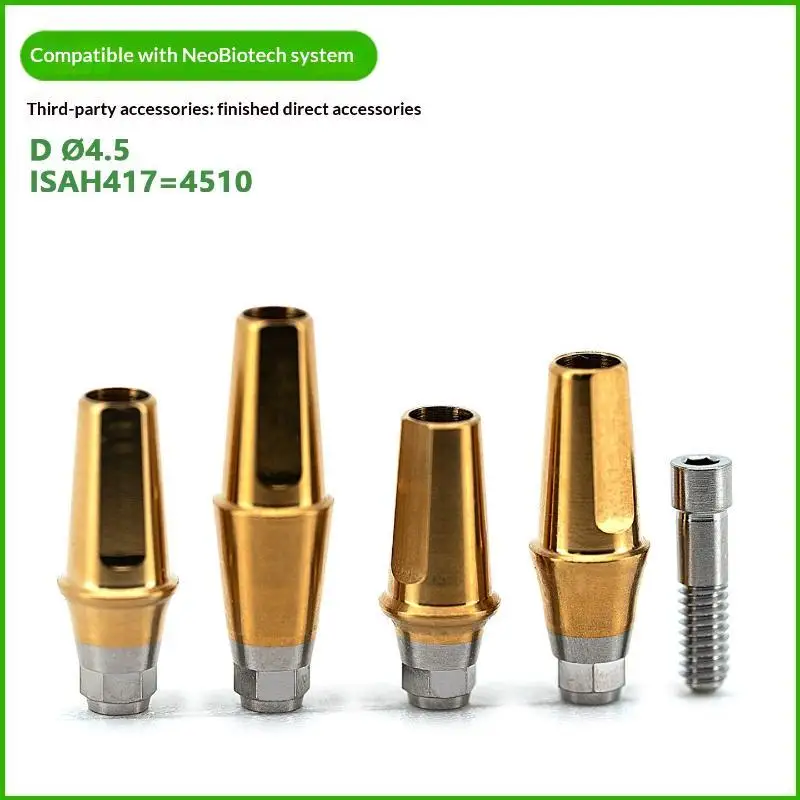 1set Neo Biotech Cemented Abutment With Screws - Premium Straight Abutment For Secure Dental Implant Solutions Durable&Reliable