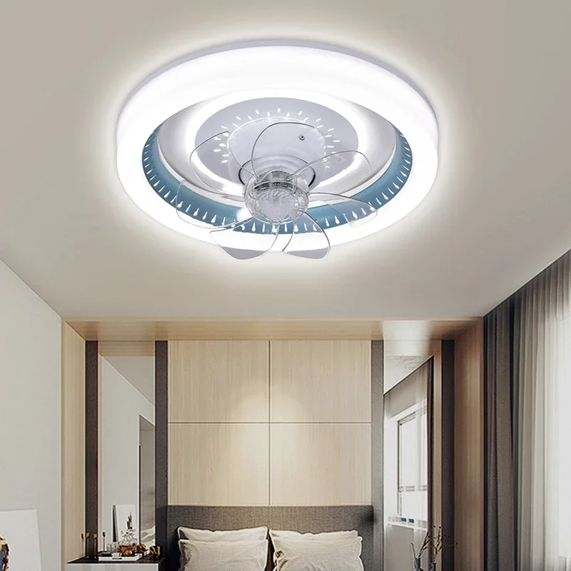 

Dimmable LED Ceiling Fan Lamp With Remote Control Fan Lamp Modern Bedroom Dining Room Decorative Electric Fan Ventilator Lights