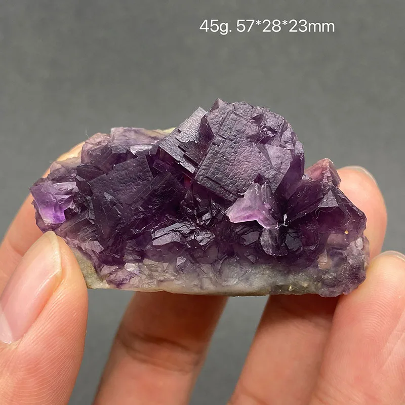 

100% natural purple fluorite raw stone mineral specimen healing crystal gem collection