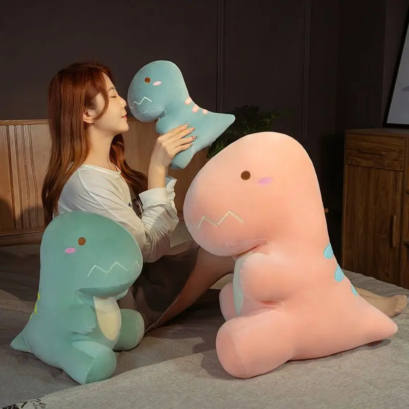 Precioso dinosaurio de peluche de juguete para niño, muñeco de Animal de dibujos animados, almohada pequeña, muñeco para dormir, abrazo, cama, regalo para niña