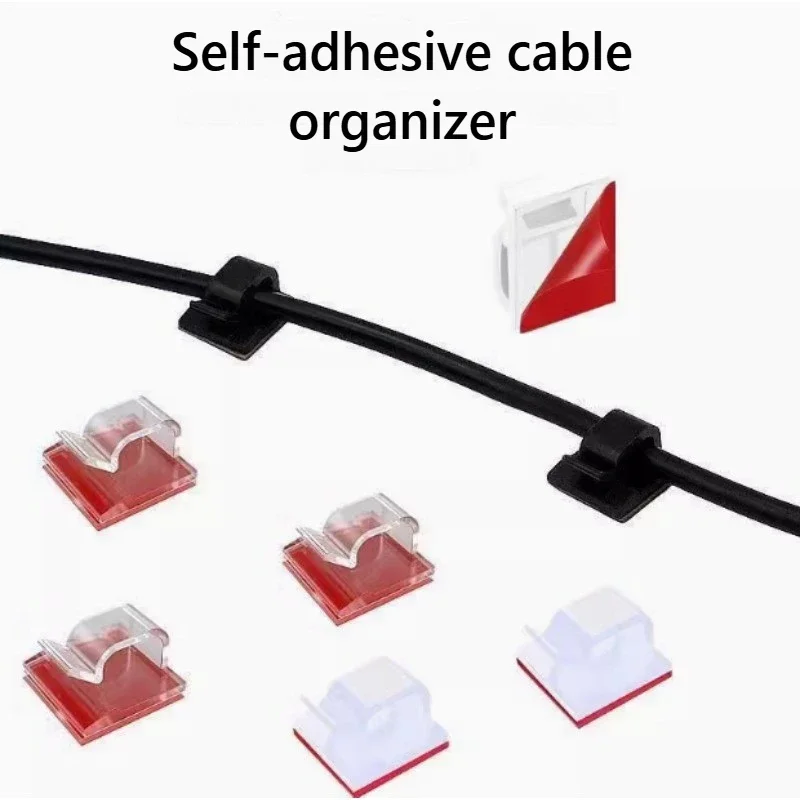 Car Cable Clamp Accessories Self-adhesive Line Management Clips for Wiring and Electrical Equipment Supplies in Home Improvement