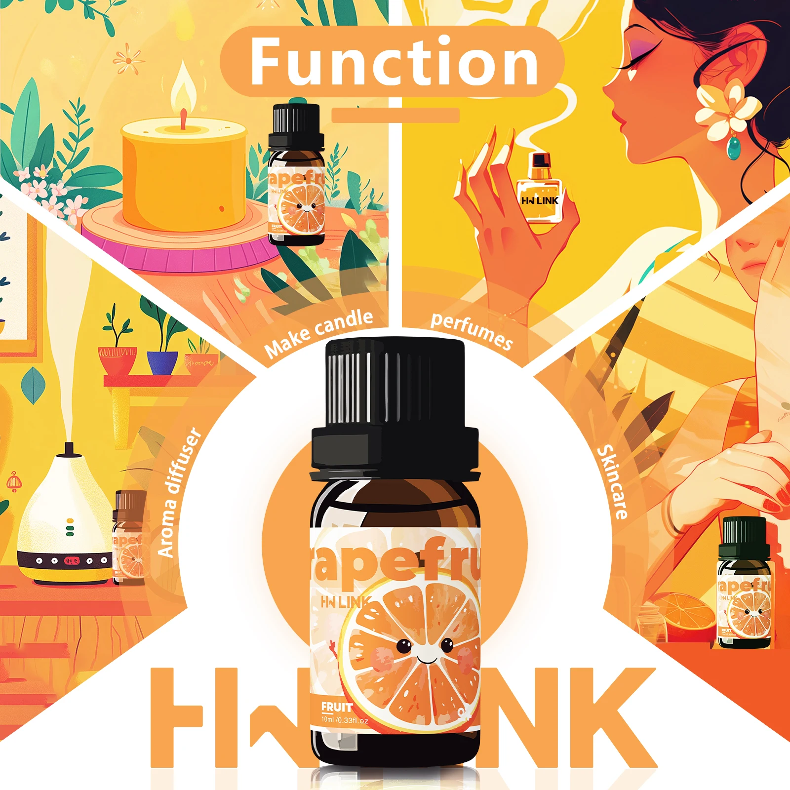 Grapefruit Essential Oils 10ml Pure Therapeutic Grade Oil Aromatherapy,Diffuser,Grapefruit Scent,Mood & Stress Support Perfumes