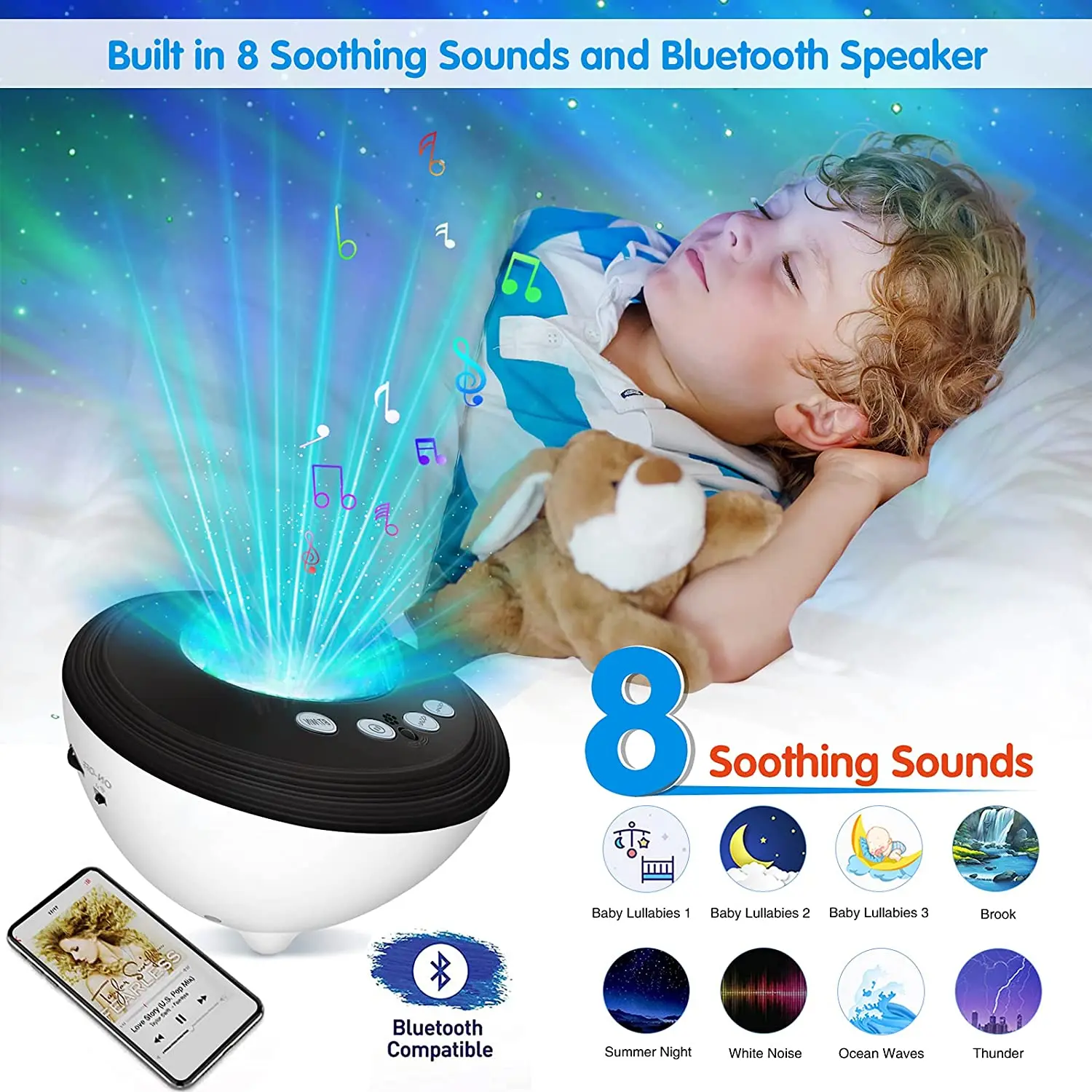 Galaxy Light Projector for Bedroom,Smart Aurora Star Projector with Remote&App Alexa Night Light Projector for Kids Adults Gifts