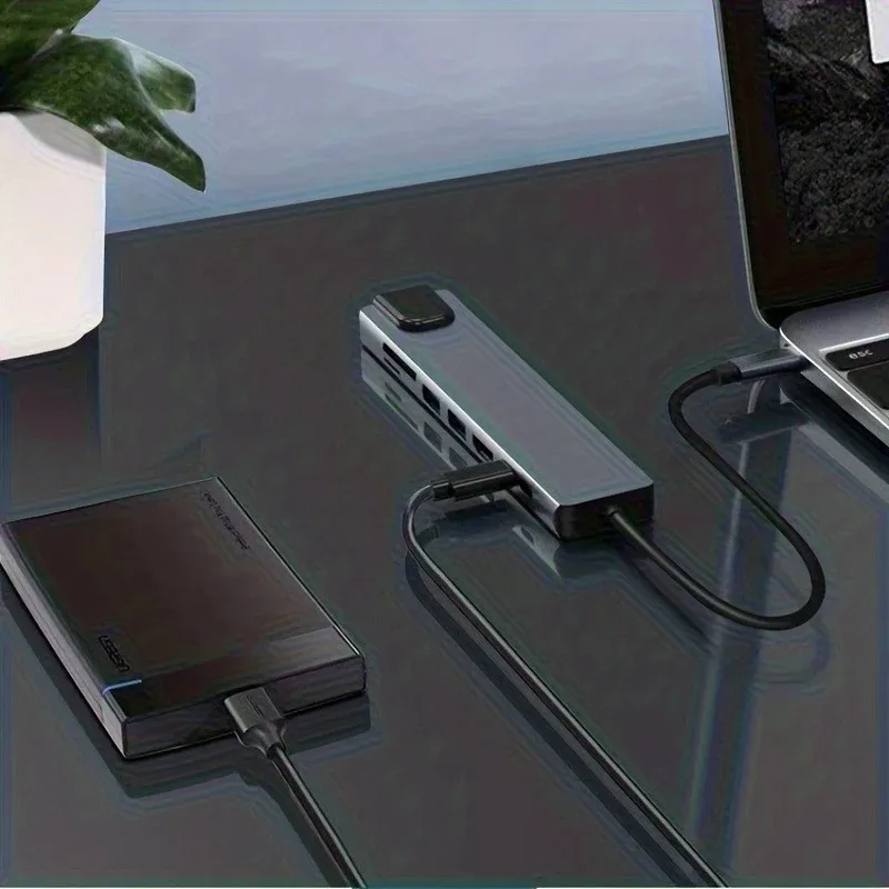TV, 100Mbps Ethernet Multi Port Hub, 5Gbps8-in-1 USB C Hub, 4K High-Definition  USB C and 2 USB A Data Ports, PD 100W Charging,