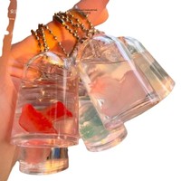 Colorful Jellyfish Specimen Pendants Marine Pet Keychains Student Children Bookbag Ornaments Educational Accessories