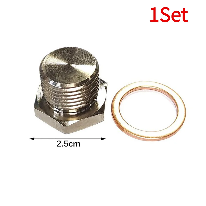 1Set OD Exhaust Pipe Fitting Flathead Screws Lambda Converter O2 Oxygen Sensor Plug Universal Thread M18*1.5.