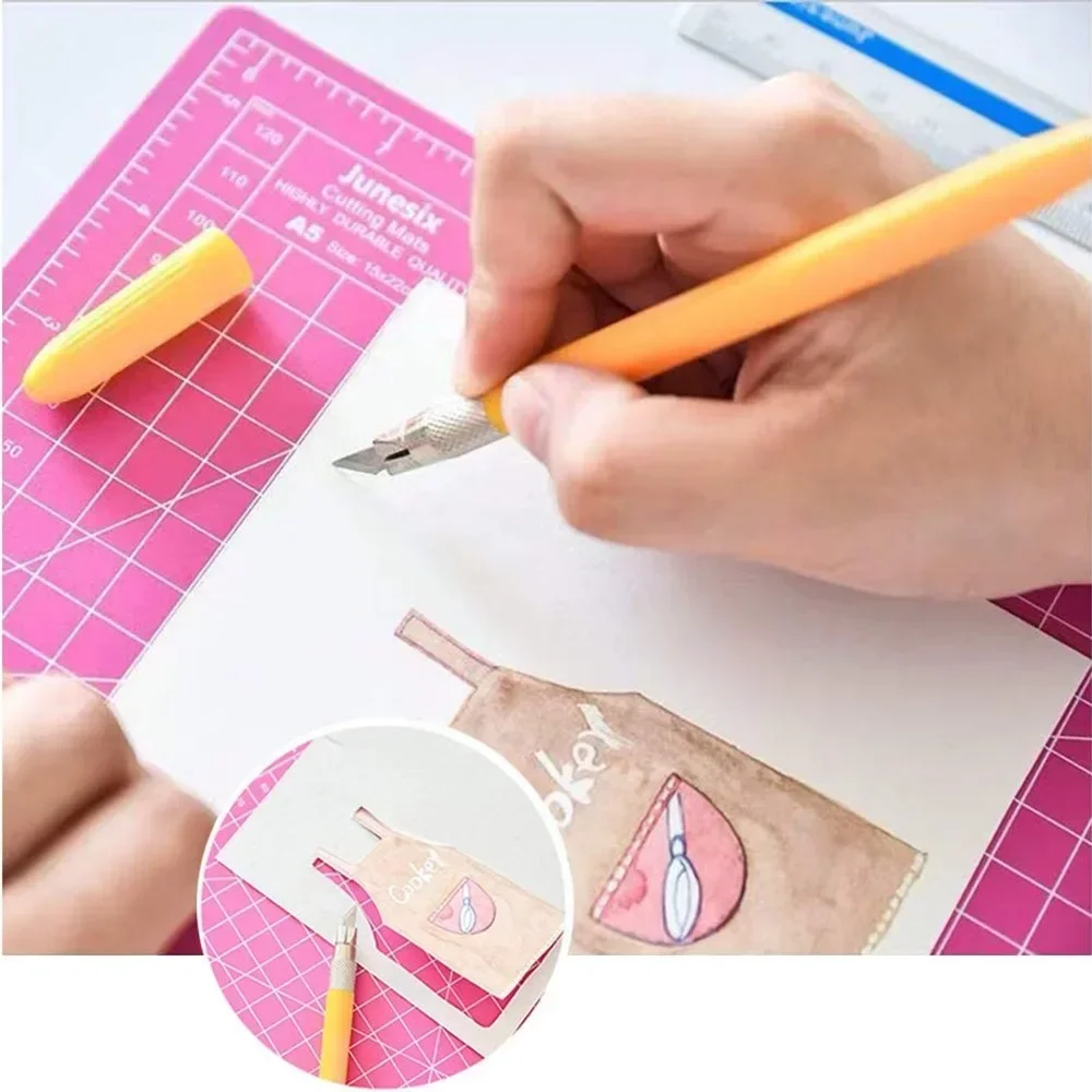 1pc A5 Self Healing Cutting Mat Rotary Cutter for Craft Fabric Quilting Sewing Scrapbooking Project