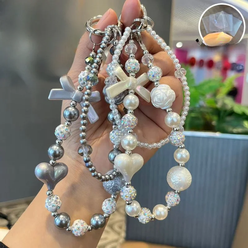 

Bow Shaped Mobile Phone Chain Hanging Chain Double Chain Wrist Keychain