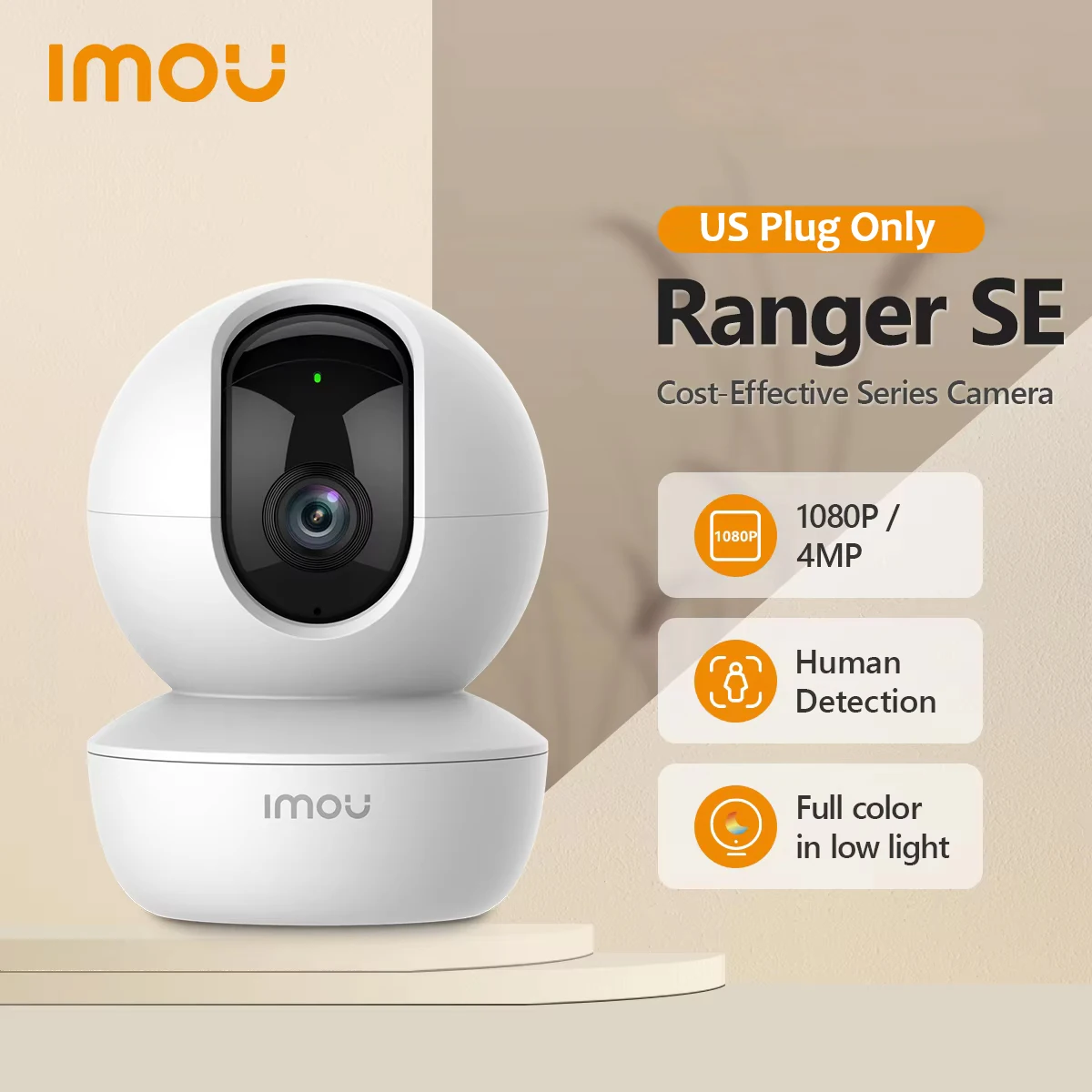 IMOU Ranger SE 4MP 4X Digital Zoom AI Human Detect Camera Baby Security Surveillance Wireless ip CCTV Indoor Camera