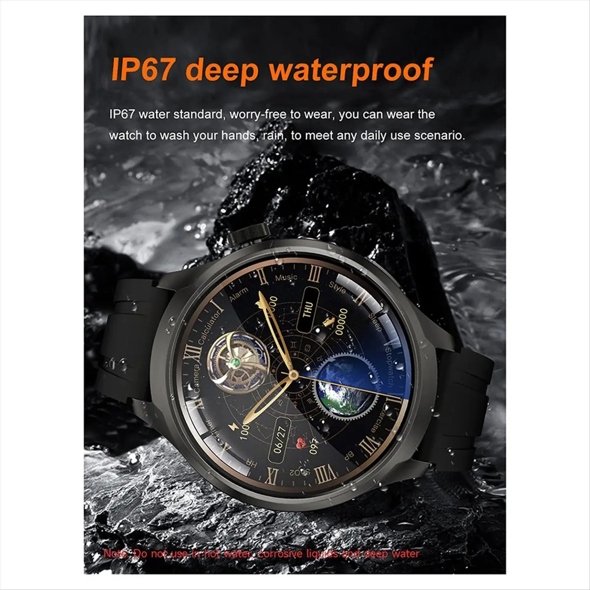 Goodprice 1.85-Inch Ultra HD Smart Watch NFC GPS Track Bluetooth Call Compass Heart Rate Sports Fitness Smartwatch