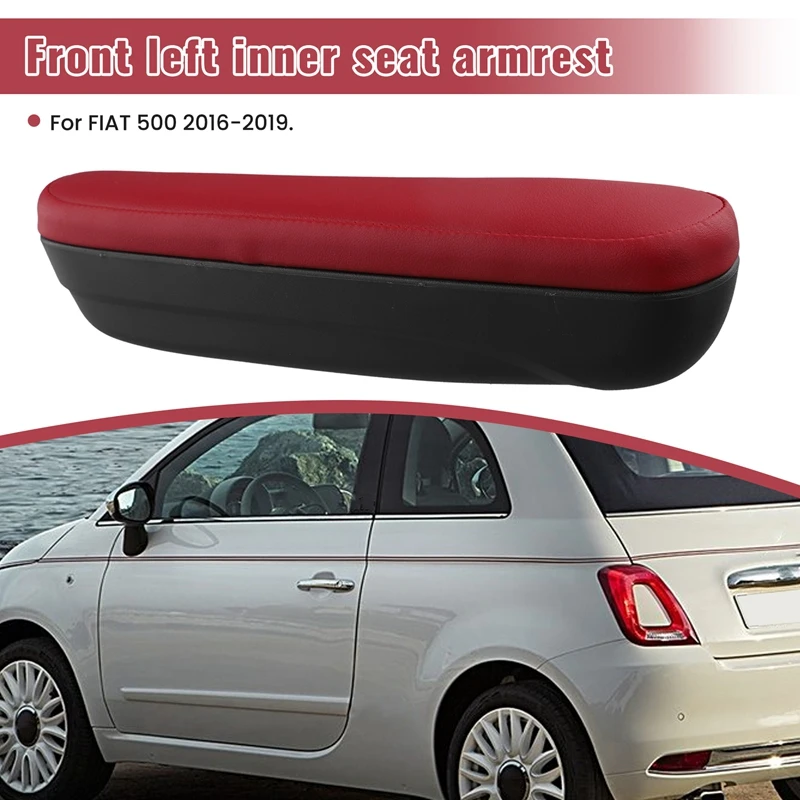 Car Front Left Inner Side PU Leather Seat Armrest 6BV31KRLAA For FIAT 500 2016-2019 Car Accessories