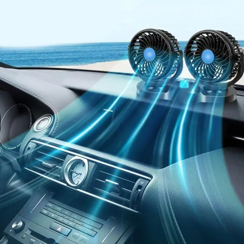 R53C 360 Degree All-Round Adjustable Auto Air Cooling Dual for Head Quiet Small