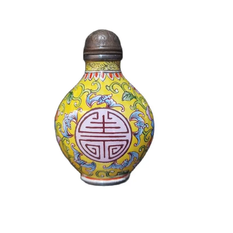 Old Beijing chinese cloisonne snuff bottle enamel Painted Bottles box gifts bat qianlong peking christmas