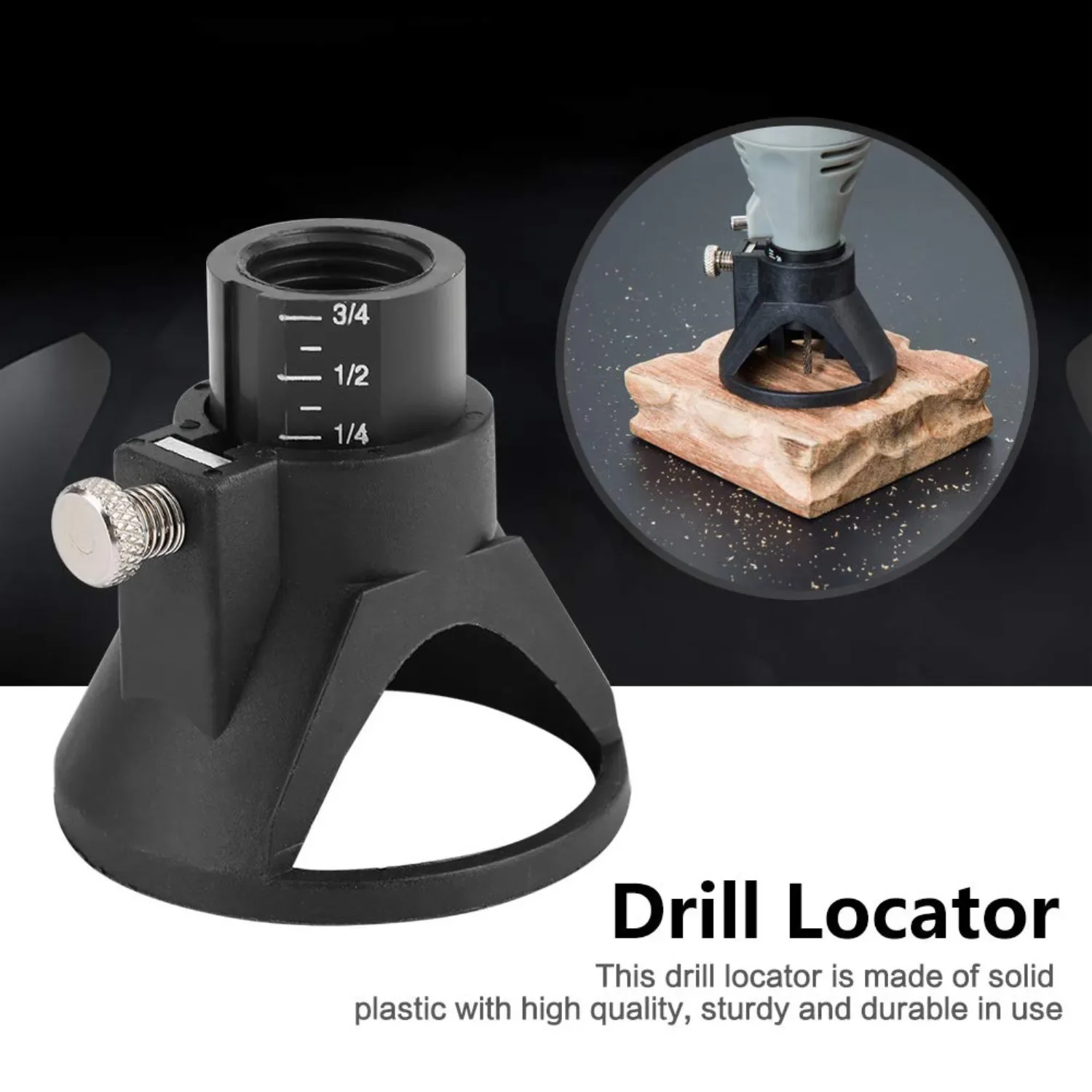 Versatile Drill & Grinder Locator - Durable Plastic, Fits M18*2mm Threads, Ideal for Electric Grinders & Rotary Tools