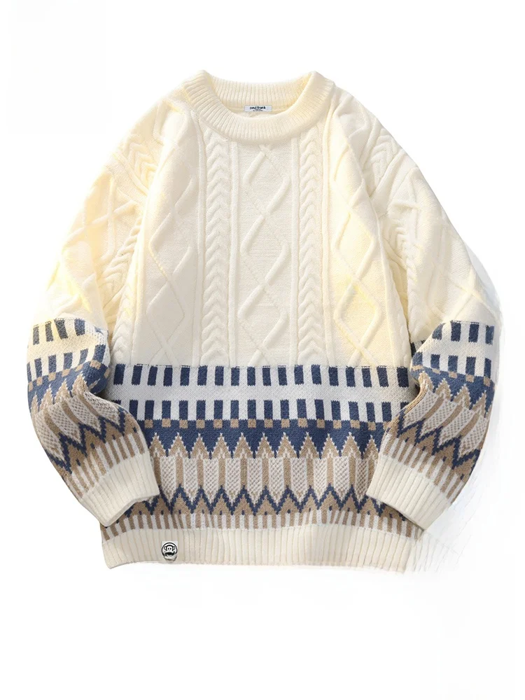 

Мужской теплый вязаный свитер Paul Frank с круглым вырезом, свободного кроя, из модной осенней коллекции, удобный, мягкий, из смесового полиэстера