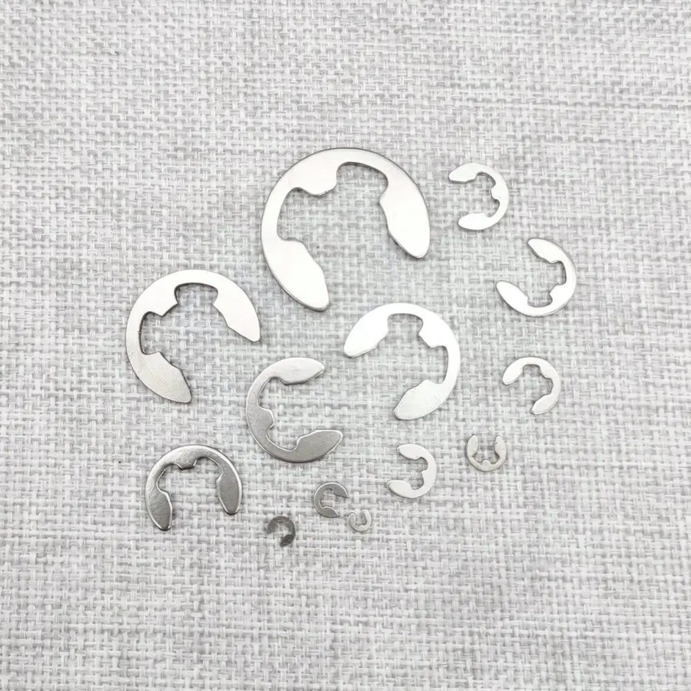 Comprehensive E Type Circlip Assortment 304 Stainless Steel Retaining Snap Rings For Industrial Hardware Repair Parts