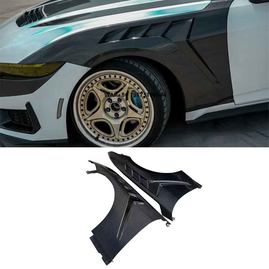 

2024+ Mustang GTD Style Carbon Fiber Front Fender Narrow Body Version Car Trim with Side Vent New Condition