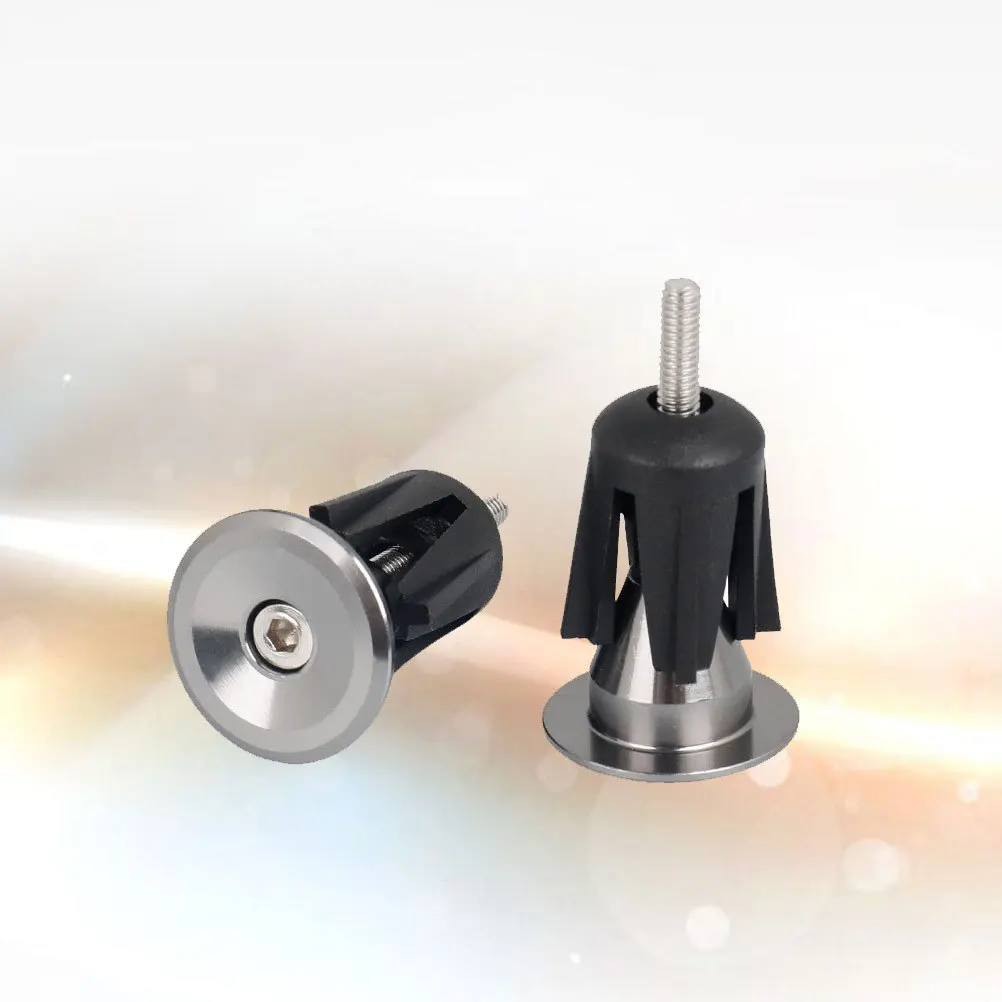 

Aluminum Alloy Handlebar End Plug Bike Handlebar Cap For Mountain Road Bicycle Grips Covers Parts Silver