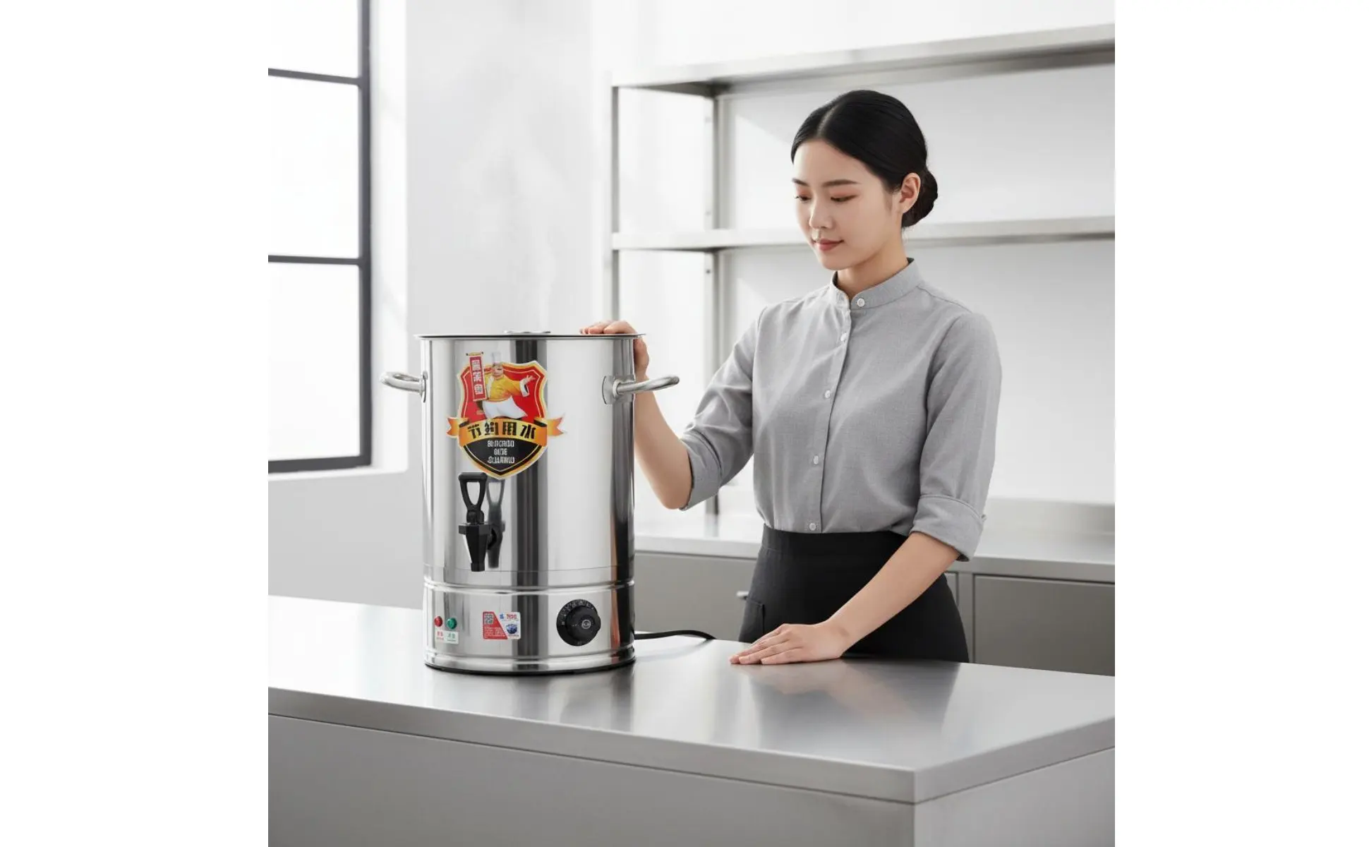 Electric Hot Water Urn Keep Warm Function Professional Water Boiler Professional Insulated Urn Dry-Boil Protection for Catering Electric Hot Water Urn Keep Warm Function Professional Water Boiler Professional Insulated Urn Dry-Boil Protection for Catering