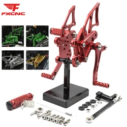 For Yamaha YZF R25 R3 R 25 R3 2014 - 2022 Aluminum CNC Adjustable Motorcycle Footrest Rearset Foot Pegs Rearset Rear Sets Pedal