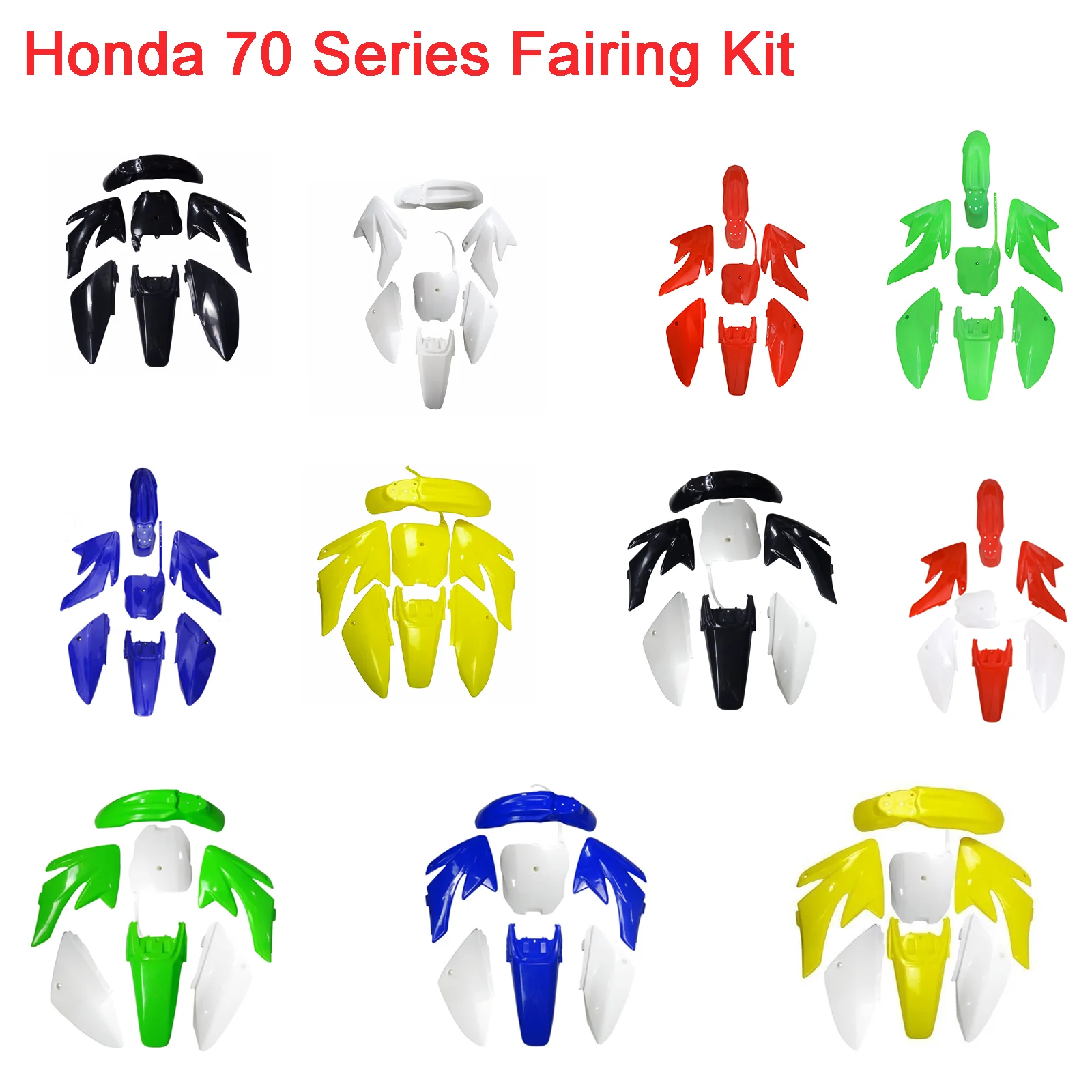 Universal Motorcycle Accessories Plastics Fender CRF 70 Plastic covers Fairing Kits for  CRF 70 Dirt Pit Bike Motorcycle