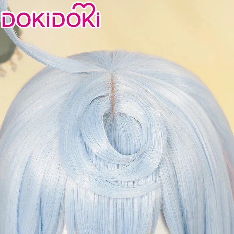 لعبة wiwiwi 123sigewinne Genshin Impact cosplay DOKIDOKI Fontaine sigerwinne قبعة شعر مستعار قصيرة لطيفة وردية وزرقاء