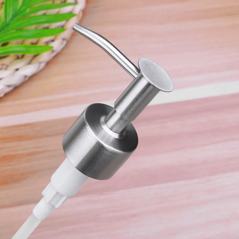 3 Pcs Bottle Pump Head Stainless Steel Dispenser Home Soap Bottle Pumps Supply Soap Shampoo H Cream Reusable Practical