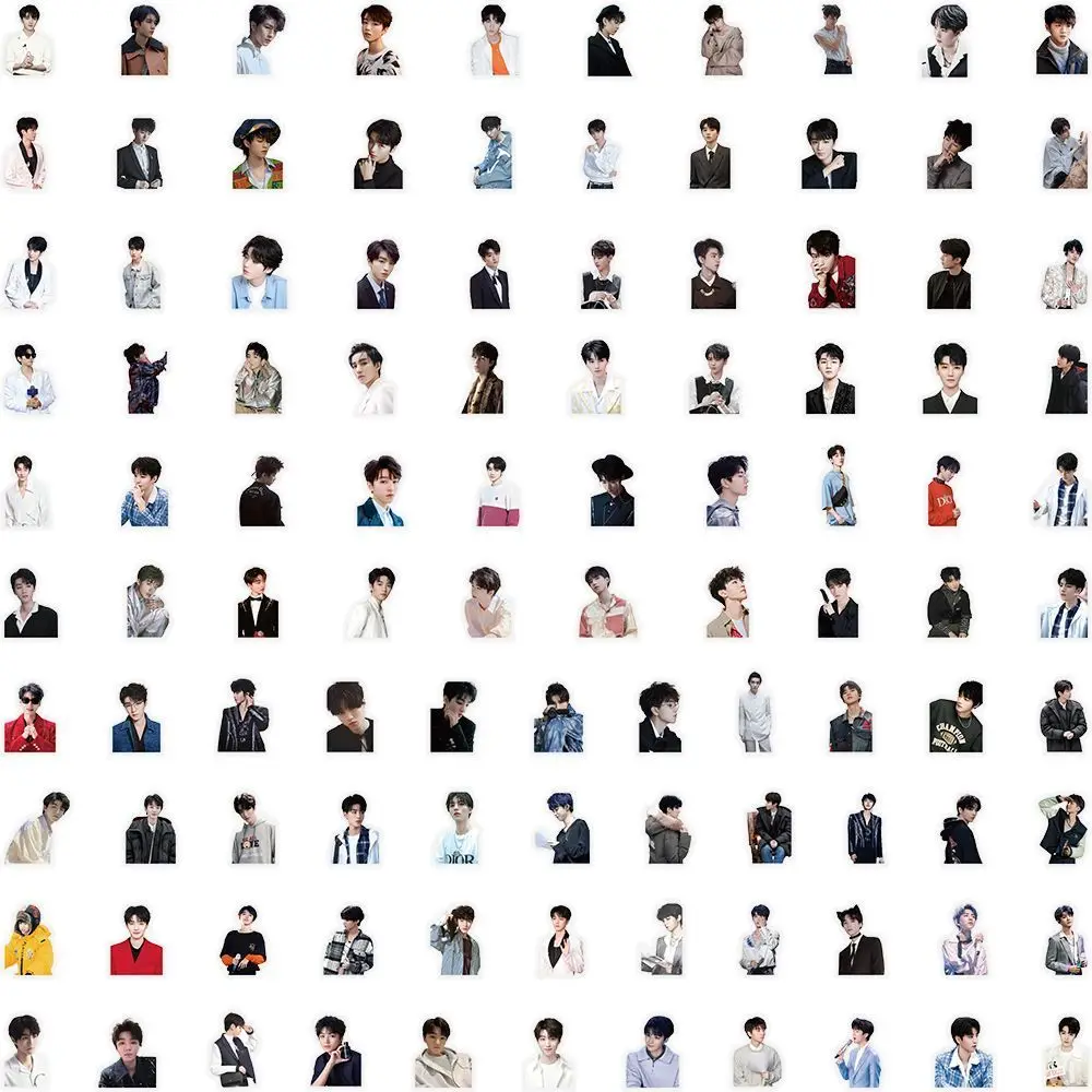 Wang Junkai series of high-definition transparent stickers, high-quality handsome small posters view 5