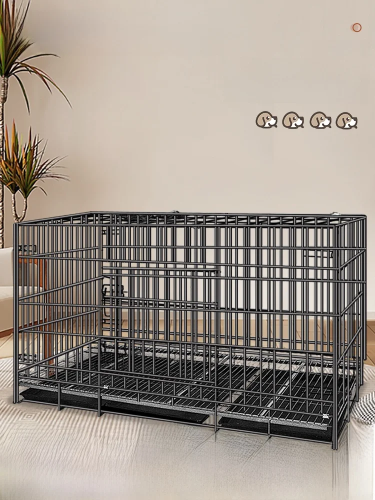 厚みのある頑丈な大型犬用ケージ、トイレ付き、屋根窓付き、折りたたみ式、鶏・アヒル・ウサギ用ケージ、コーナー型スチール製ペットケージ30