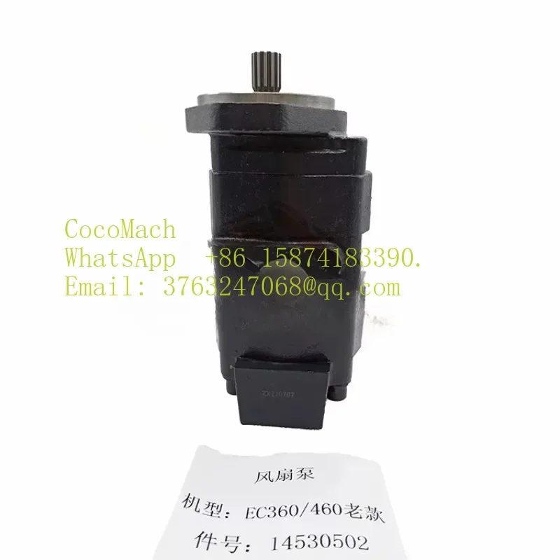 ISUNNO Replacement Hydraulic Gear Pump for EC360 EC460 Parts 14561970 14530502 14537295
