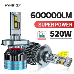 HYNBYZJ 520W 600000 LM H4 H7 H11 Светодиодная лампа Canbus H1 H8 HB3 HB4 HR2 9005 9006 9012 H13 9007 9008 Мощность автомобильных фар 6000K