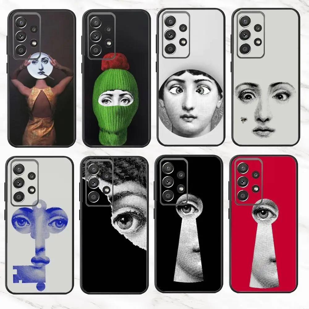 

F-Face Art P-Piero F-Fornasetti Phone Case For Samsung S25,S24,S21,S22,S23,S30,Ultra,S20,Plus,Fe,Note,10,9,5G Black Cover