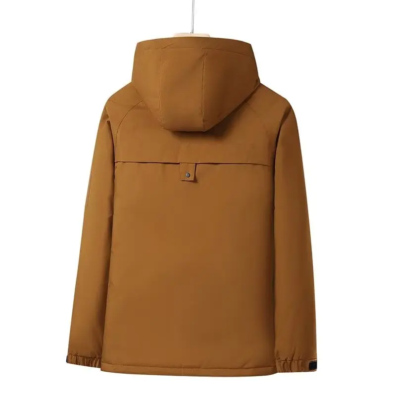 العصرية في الهواء الطلق مقنعين Jaet ex القطن معطف مبطّن دافئ يندبروف الخريف الشتاء Faion الحضرية Sle طويل Sve سستة Cl...