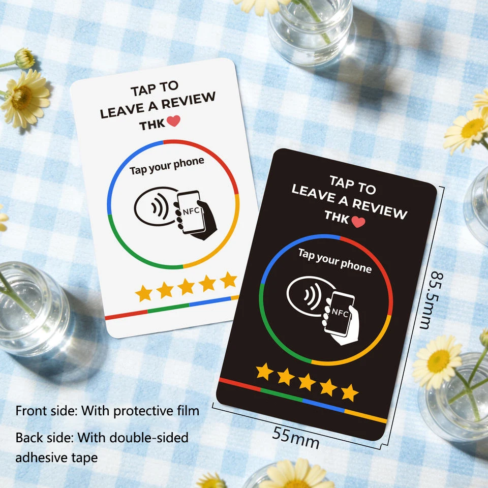 Custom Google Review Sign Acrylic Social Media Plates Follow US on Instagram Plaque NFC Tap QR Code
